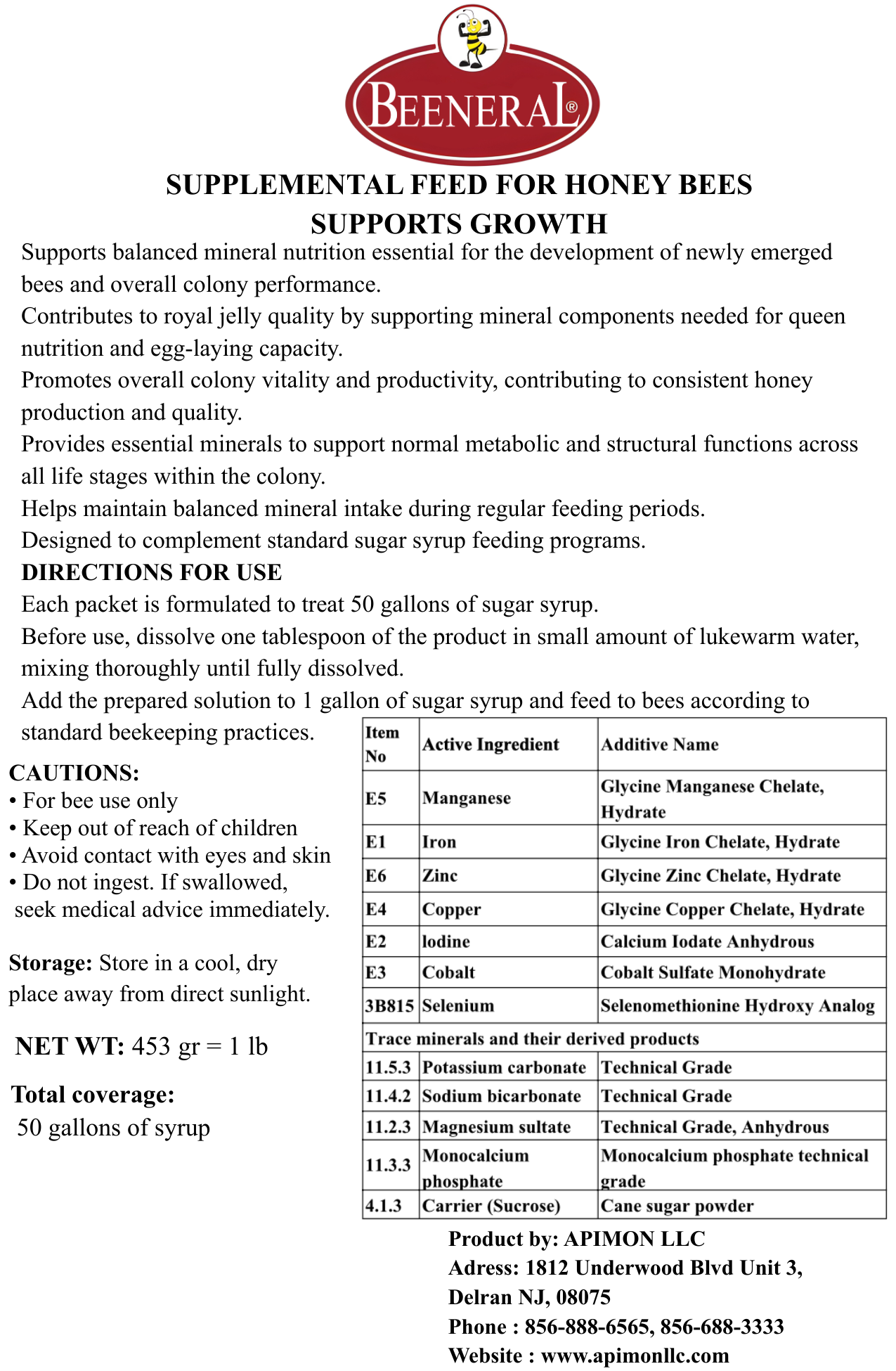 Beeneral — single pack (453 g / 1 lb)