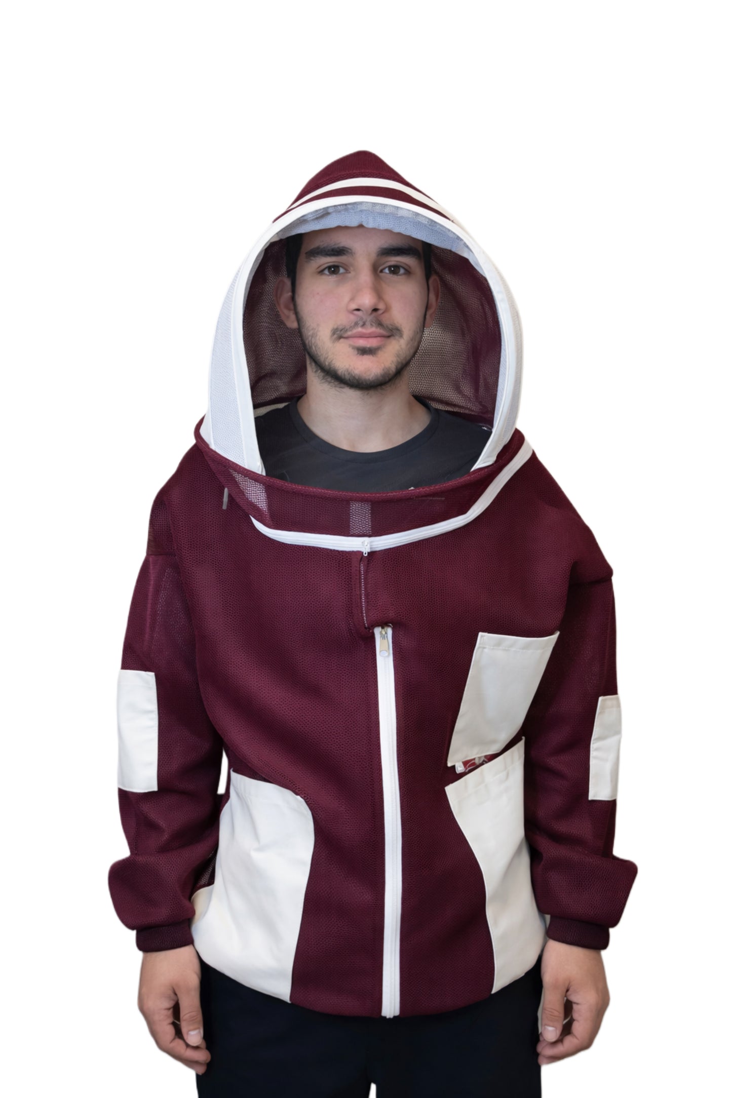 Apimon Premium Ventilated Beekeeping Jacket – Burgundy