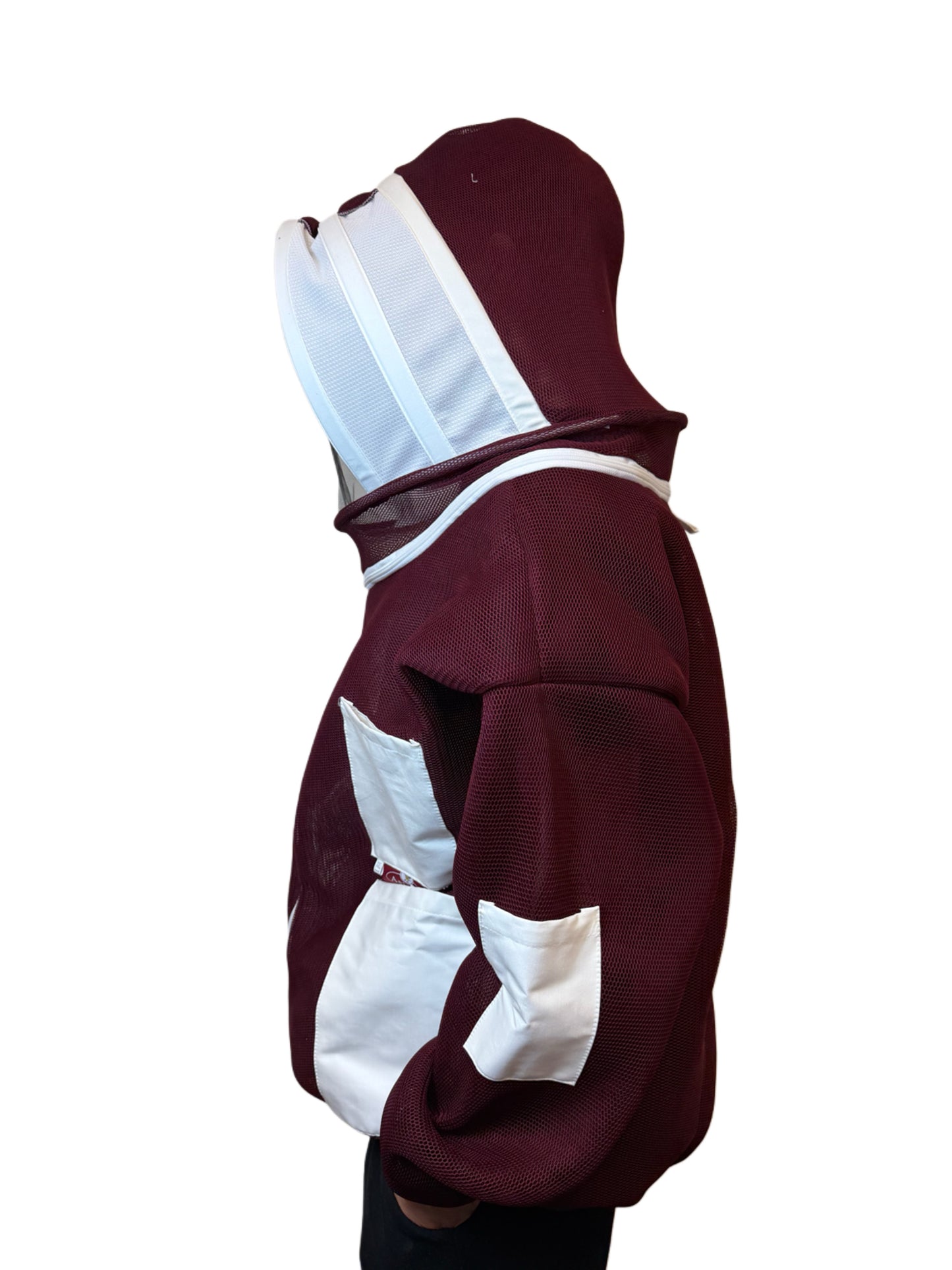Apimon Premium Ventilated Beekeeping Jacket – Burgundy